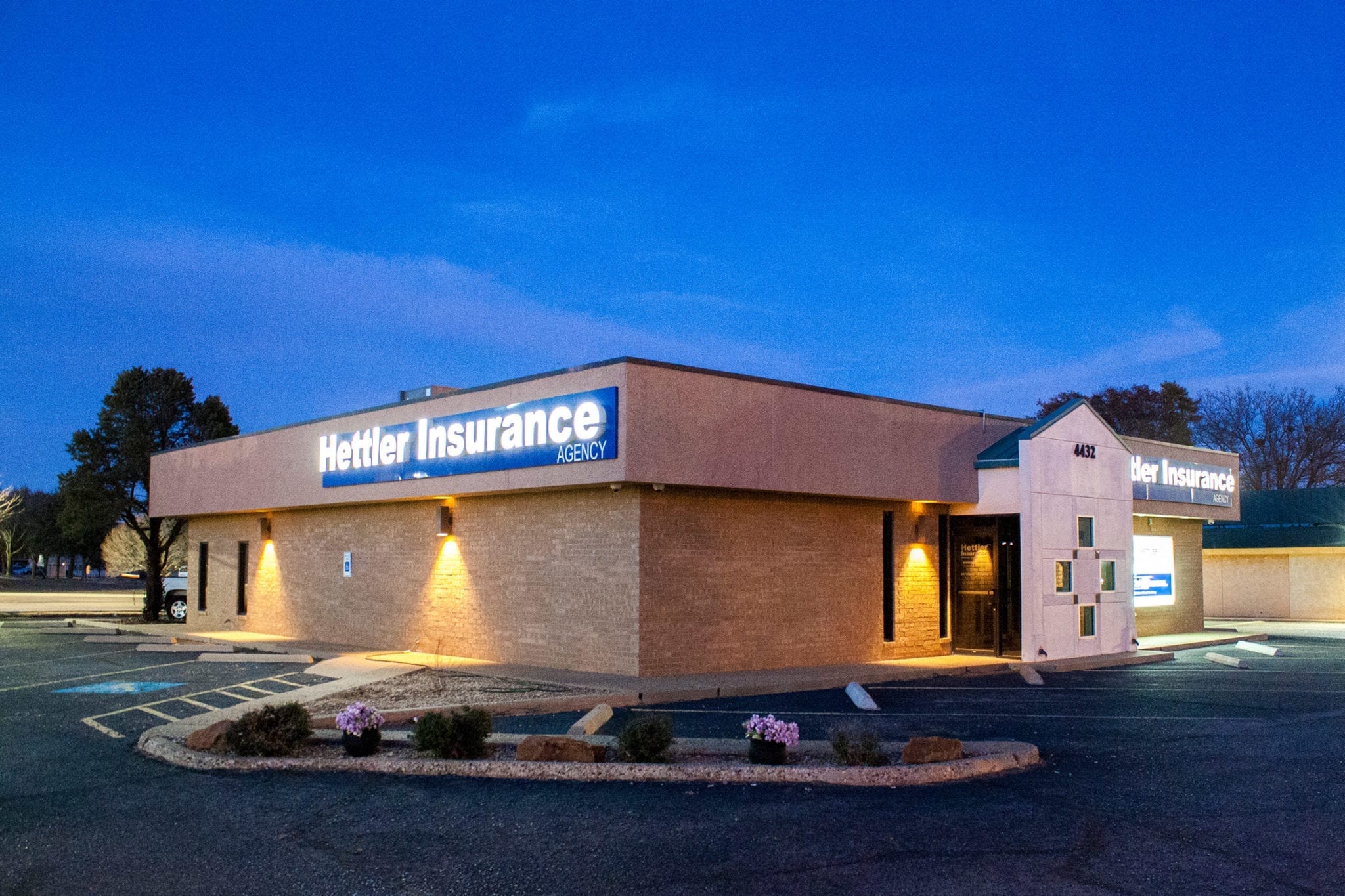 Hettler Insurance Agency Building Eveningshot, Lubbock Texas