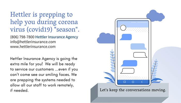Coronavirus Update and Prepared | Hettler Insurance Agency, Lubbock Texas