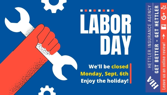 Closed Monday for Labor Day Holiday | Lubbock Insurance, Business Owner Insurance, Small Business, Workers Compensation | Hettler Insurance Agency, Lubbock, Texas